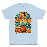 Dusty Blue Thanksgiving Cold Drink Frappe Classic Tee - FaDigitalArtStudio