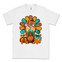White Thanksgiving Cold Drink Frappe Classic Tee - FaDigitalArtStudio