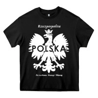Black poland rzeczpospolita polska polish eagle symbol Heavy Core Tee - linhVisuals