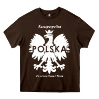 Chocolate Brown poland rzeczpospolita polska polish eagle symbol Heavy Core Tee - linhVisuals