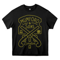 Black mumford and sons merch Heavy Core Tee - linhVisuals