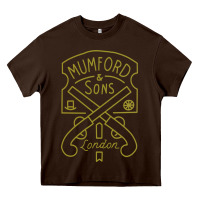 Chocolate Brown mumford and sons merch Heavy Core Tee - linhVisuals