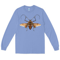 Colony Blue acrocinus beetle with wings Long Sleeve Tee - LillyAllenDesigns