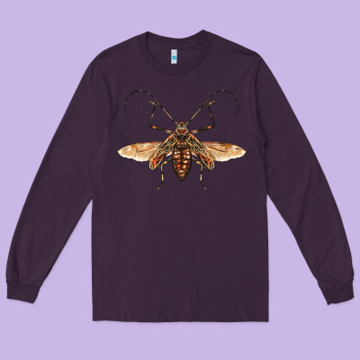 Acrocinus Beetle With Wings Long Sleeve Tee Designed By Lillyallendesigns