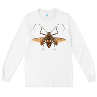 White acrocinus beetle with wings Long Sleeve Tee - LillyAllenDesigns