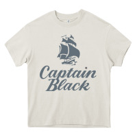 Cream Captain Black Cigar Heavy Core Tee - linhVisuals
