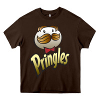 Chocolate Brown pringles classic Heavy Core Tee - linhVisuals