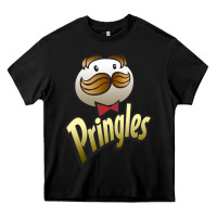 Black pringles classic Heavy Core Tee - linhVisuals