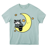 Arona crescent moon raccoon Heavy Core Tee - linhVisuals