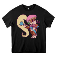 Black cute guitarist dixie kong Heavy Core Tee - linhVisuals