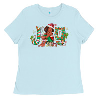 Baby Blue Joy Girl Black Ladies Tee - CowhideDigitalArt