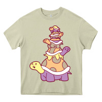 Mossy cute turtle stack Heavy Core Tee - linhVisuals