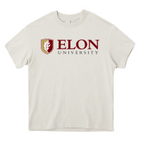 Cream ELON UNIVERSITY Heavy Core Tee - linhVisuals