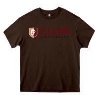 Chocolate Brown ELON UNIVERSITY Heavy Core Tee - linhVisuals