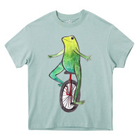 Arona dat boi watercolor unicycle frog Heavy Core Tee - linhVisuals