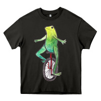 Dat Boi Watercolor Unicycle Frog Heavy Core Tee | Teevron