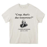 Cream funny thomas jefferson usa history teacher student gift t shirt Heavy Core Tee - linhVisuals