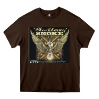 Chocolate Brown Blackberry Smoke Heavy Core Tee - linhVisuals