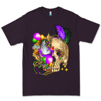 Plum mardi gras skull Premium Tee - FaDigitalArtStudio