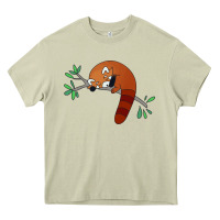 Mossy red panda sleeping Heavy Core Tee - linhVisuals