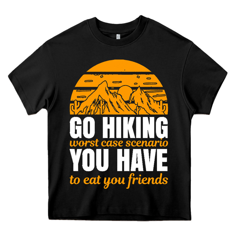 Hiking T  Shirt Go Hiking Heavy Core Tee by linhVisuals | Teevron
