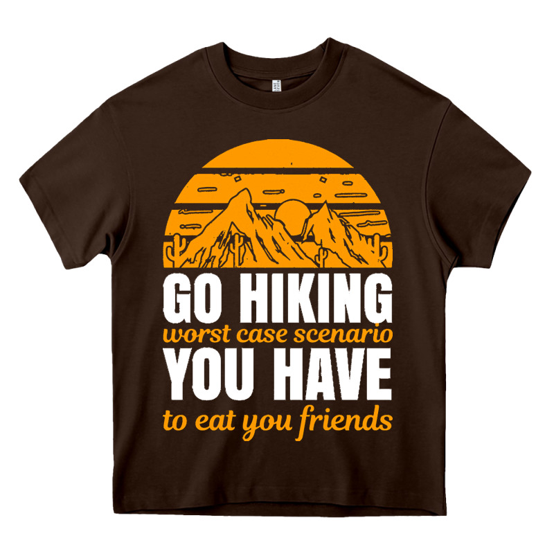 Hiking T  Shirt Go Hiking Heavy Core Tee by linhVisuals | Teevron