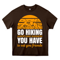 Chocolate Brown hiking t  shirt go hiking Heavy Core Tee - linhVisuals