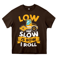 Chocolate Brown asphalt paving operator quote low and slow is how i roll t shirt Heavy Core Tee - linhVisuals