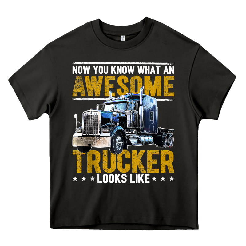 Awesome Trucker Big Rig Semi Trailer Truck Driver Gift Men Tank Top Heavy Core Tee by linhVisuals | Teevron