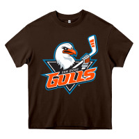 Chocolate Brown san diego gulls Heavy Core Tee - linhVisuals