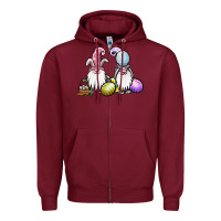 Burgundy easter gnomes Zipper Hoodie - Jasminsmagicworld