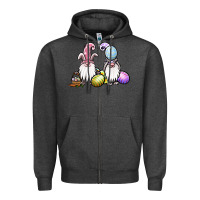 Charcoal Heather easter gnomes Zipper Hoodie - Jasminsmagicworld