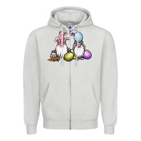 Dove Grey easter gnomes Zipper Hoodie - Jasminsmagicworld