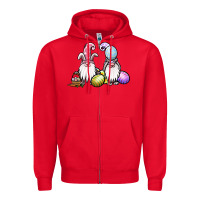 Red easter gnomes Zipper Hoodie - Jasminsmagicworld