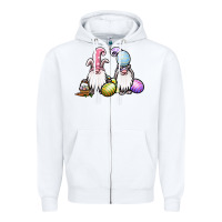 White easter gnomes Zipper Hoodie - Jasminsmagicworld