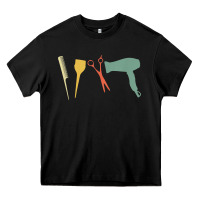 Black barber vintage hairdresser hairstylist cosmetologist t shirt Heavy Core Tee - linhVisuals