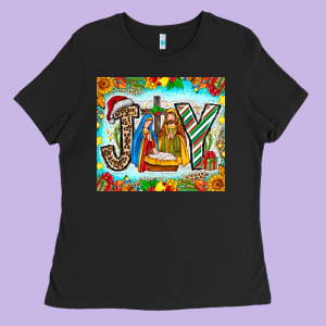 Joy Jesus Ladies Tee Designed By Cowhidedigitalart