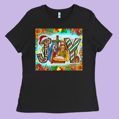 Joy Jesus Ladies Tee Designed By Cowhidedigitalart