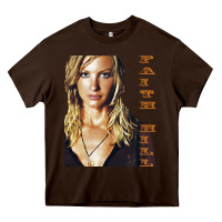 Chocolate Brown faith hill Heavy Core Tee - linhVisuals