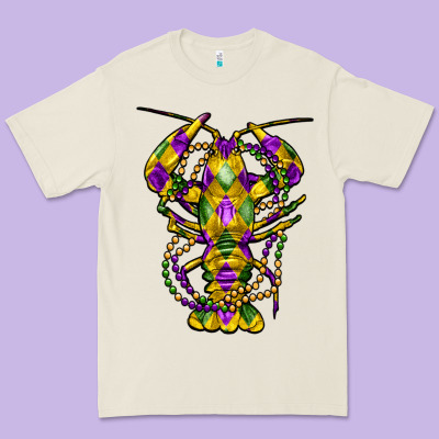 Mardi Gras Crawfish Premium Tee Designed By Fadigitalartstudio