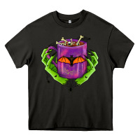 Asphalt Halloween Coffee Cup With Hands Heavy Core Tee - FaDigitalArtStudio
