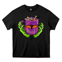Black Halloween Coffee Cup With Hands Heavy Core Tee - FaDigitalArtStudio