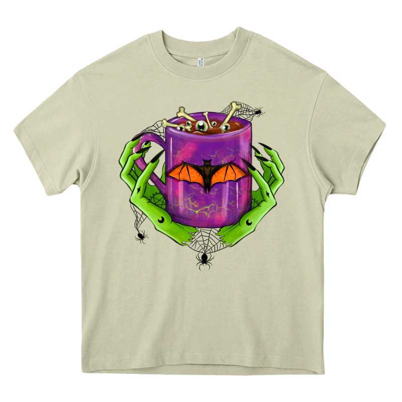 Halloween Coffee Cup With Hands Heavy Core Tee by FaDigitalArtStudio | Teevron