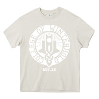 Cream college of winterhold Heavy Core Tee - linhVisuals