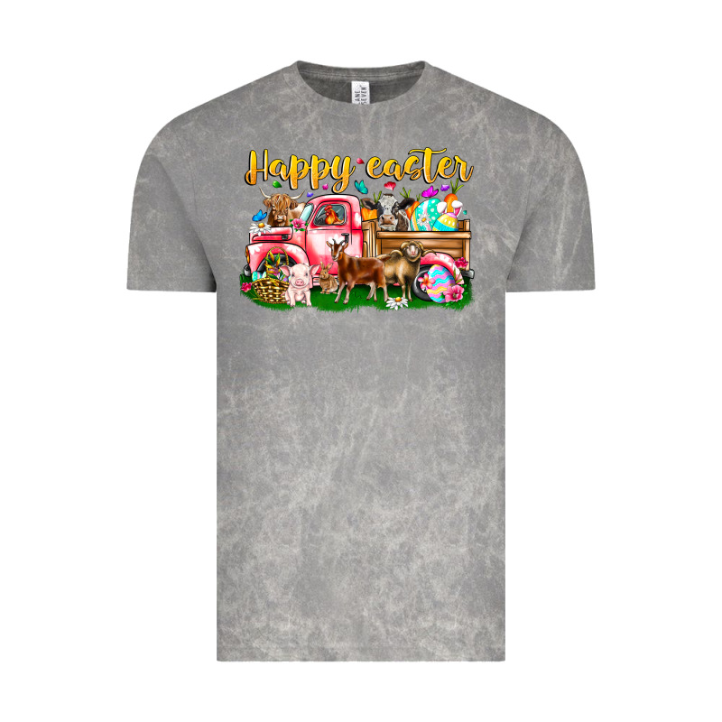 Happy Easter Animal Car Vintage Tee by CowhideDigitalArt | Teevron