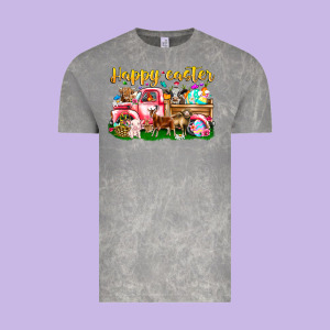Happy Easter Animal Car Vintage Tee Designed By Cowhidedigitalart