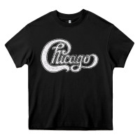 Black chicago retro styled faded design Heavy Core Tee - linhVisuals