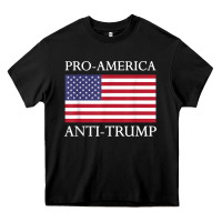 Black pro america anti trump shirt   american usa flag resist t shirt Heavy Core Tee - linhVisuals
