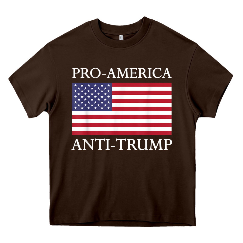 Pro America Anti Trump Shirt   American Usa Flag Resist T Shirt Heavy Core Tee by linhVisuals | Teevron
