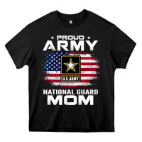 Black proud army national guard mom with american flag gift pullover hoodie Heavy Core Tee - linhVisuals